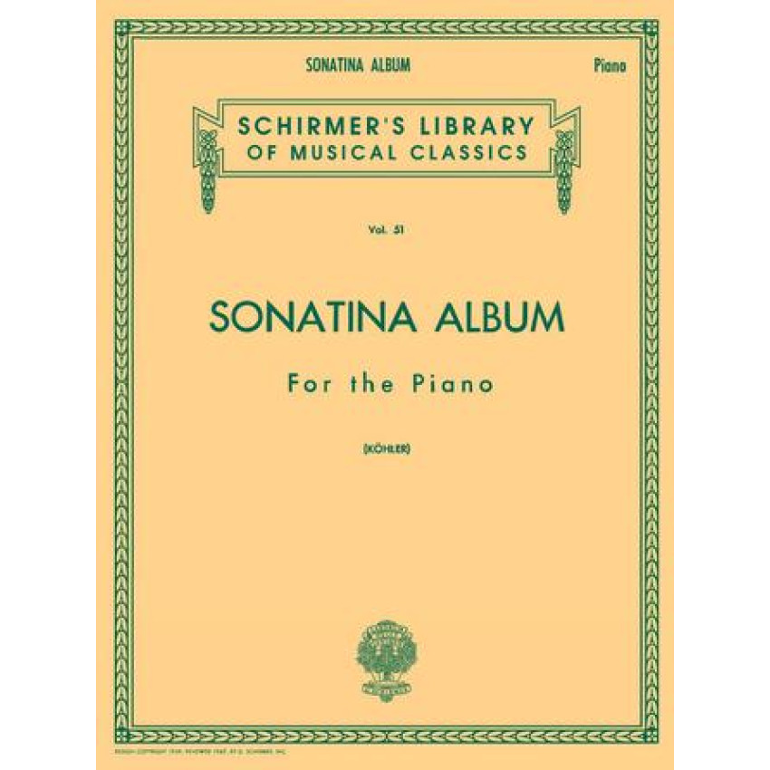 SONATINA ALBUM Schirmer Library of Classics Volume 51